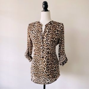 Leopard Print Button Down